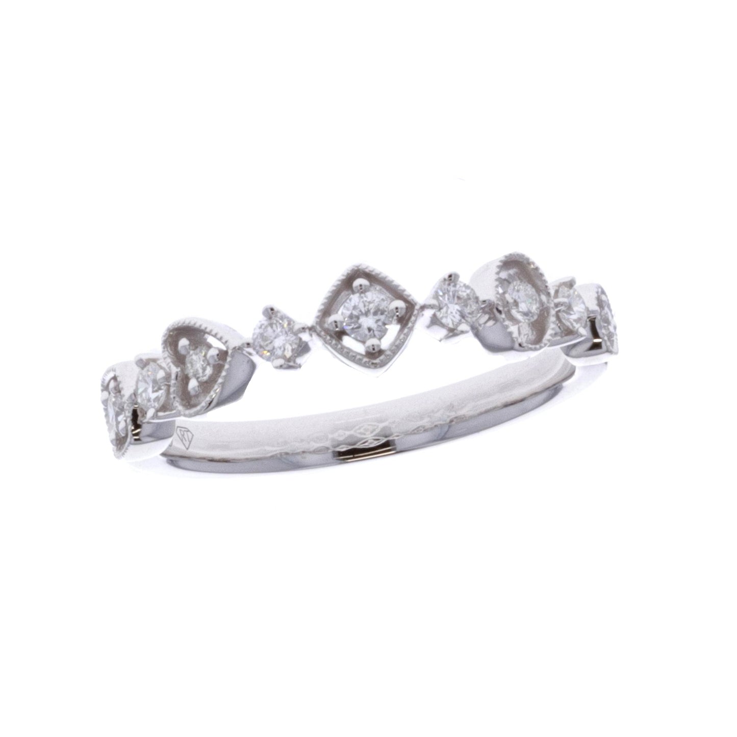 14KT White Gold 0.23ctw Diamond Band size 6.75