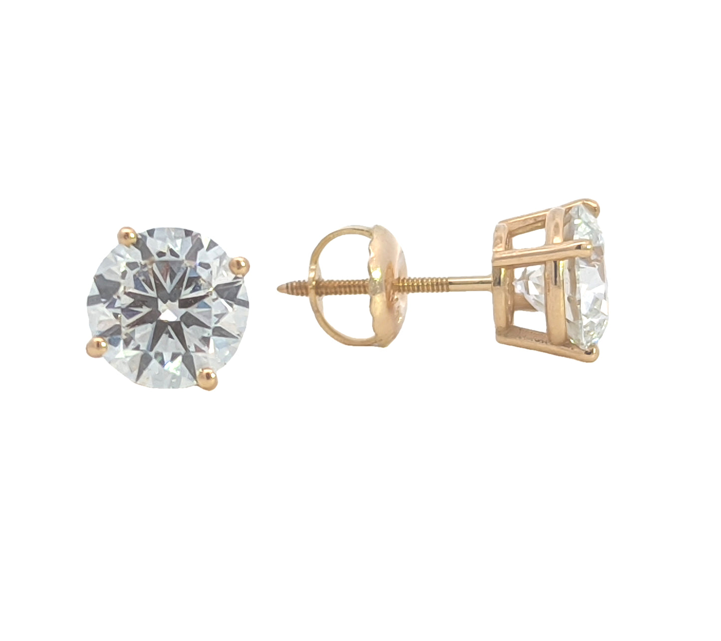 14KT Yellow Gold 2.02ctw Lab Grown Diamond Stud Earrings