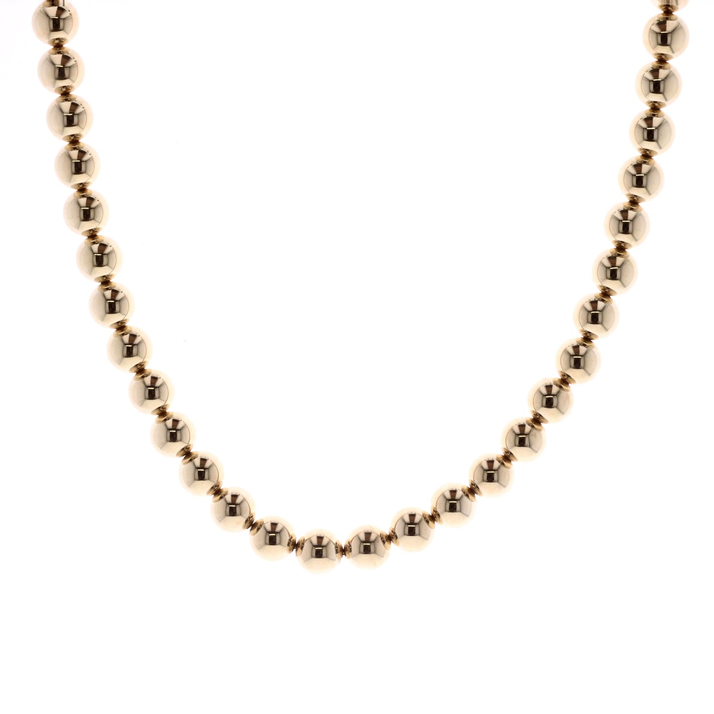 14KT Yellow Gold 18" 8.9mm "Tiffany Style" Ball Necklace
