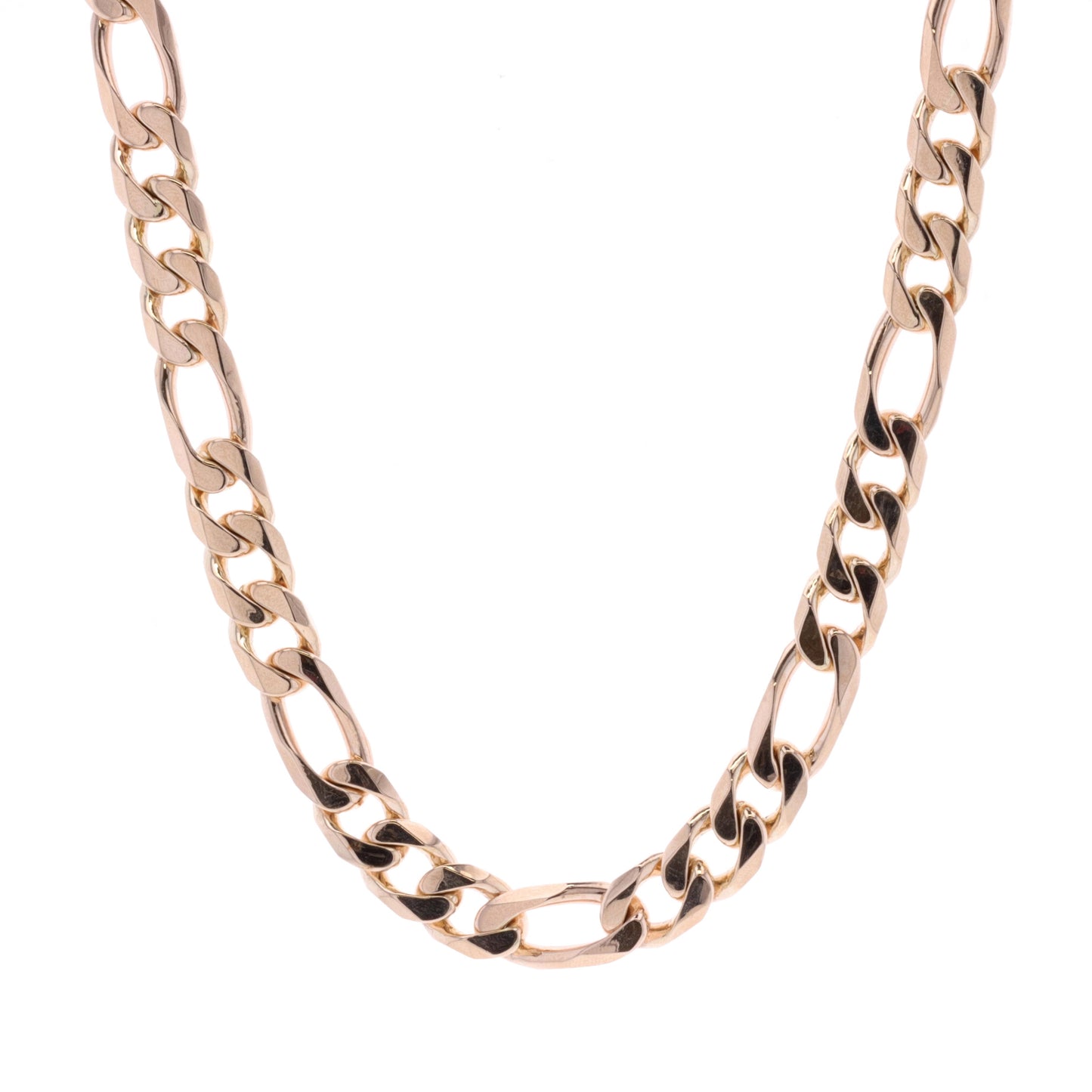 14KT Yellow Gold 20" 9.6mm Heavy Figaro Link Estate Chain