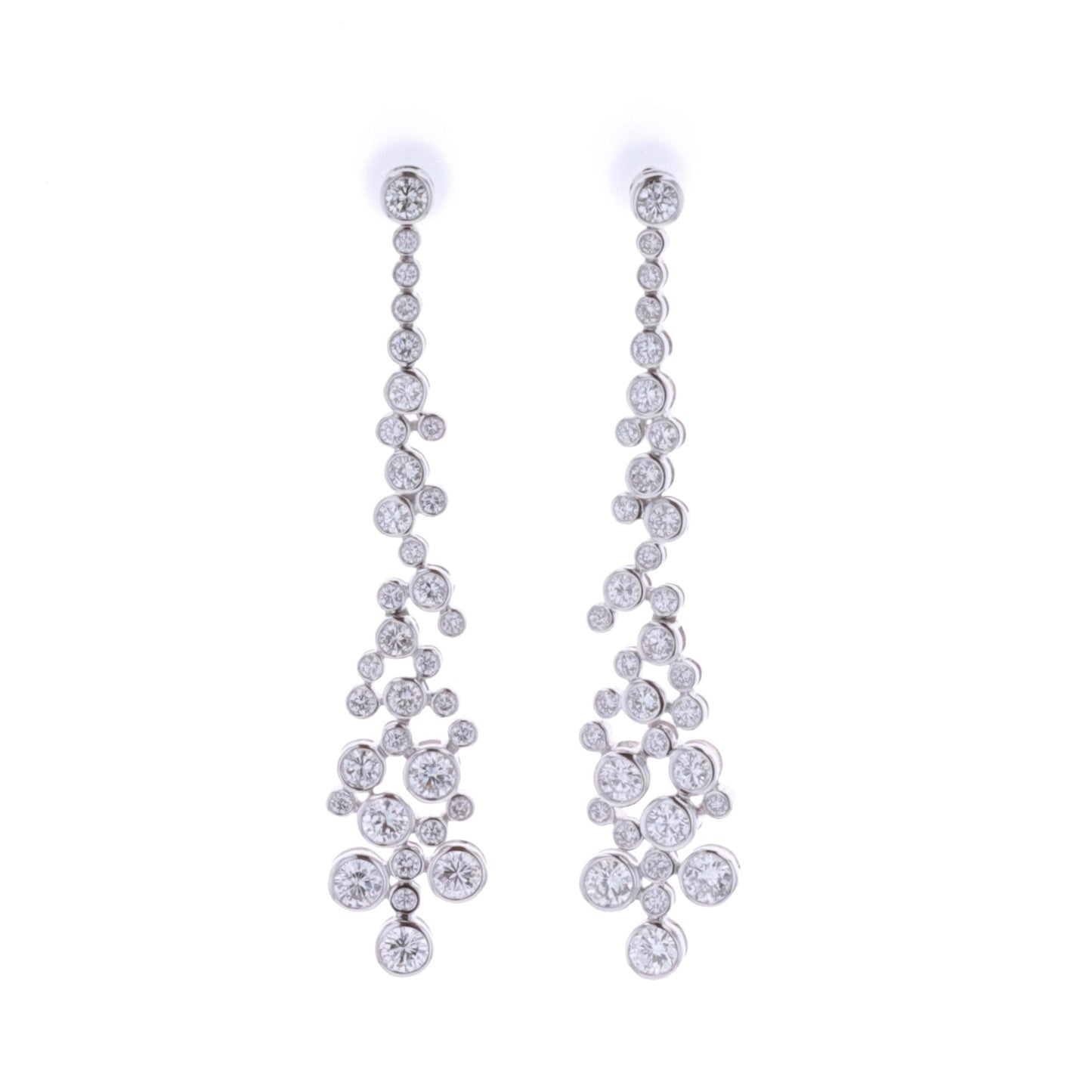 18KT White Gold 2.73ctw Diamond Estate Earrings