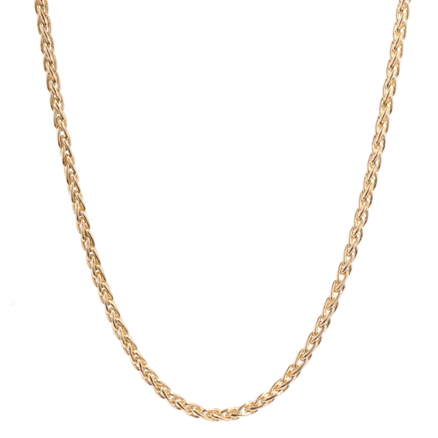 18KT Yellow Gold 30" 3.3mm Wheat Chain