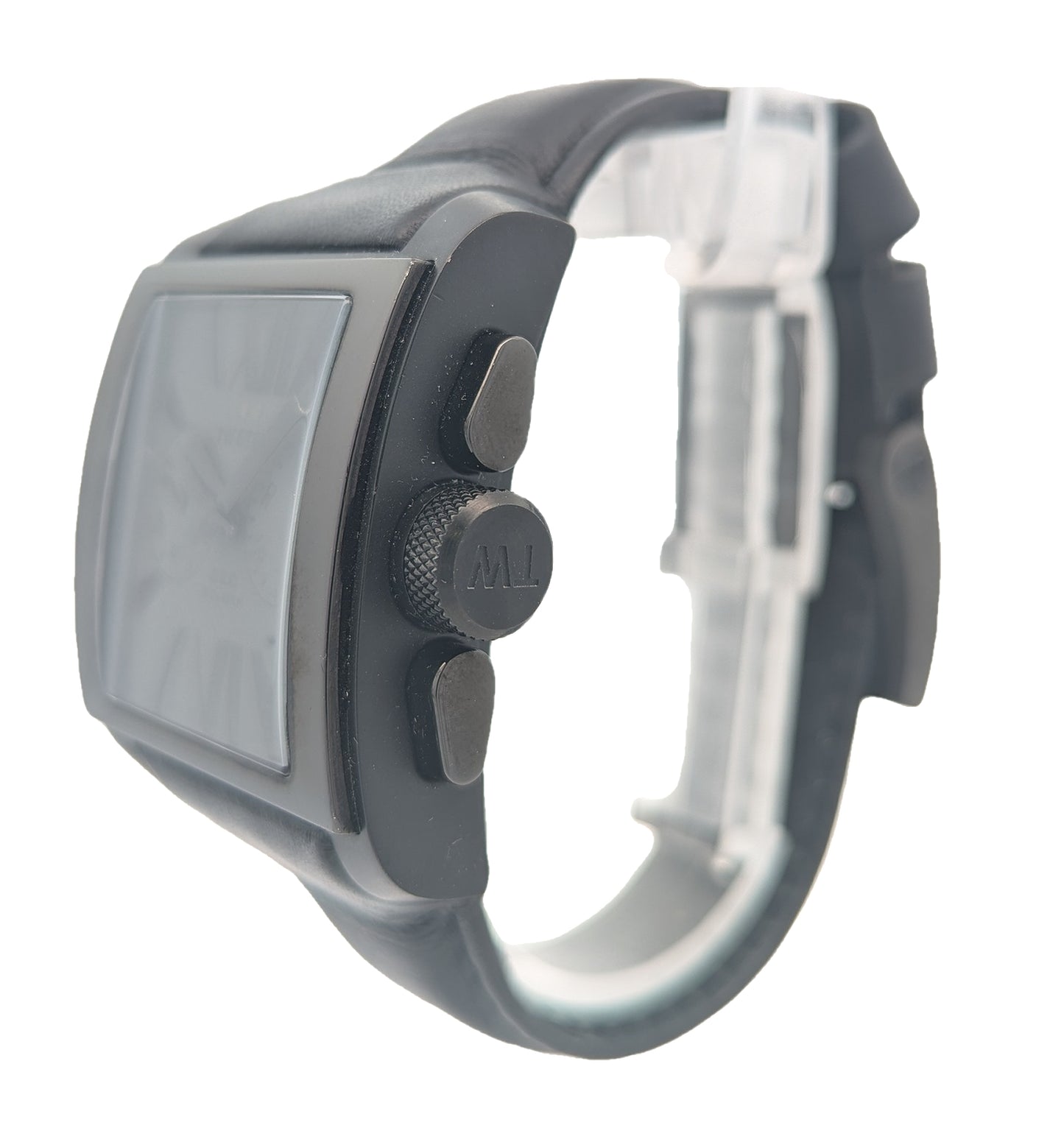 TW STEEL Men's Black Stainless Steel Watch Final Sale