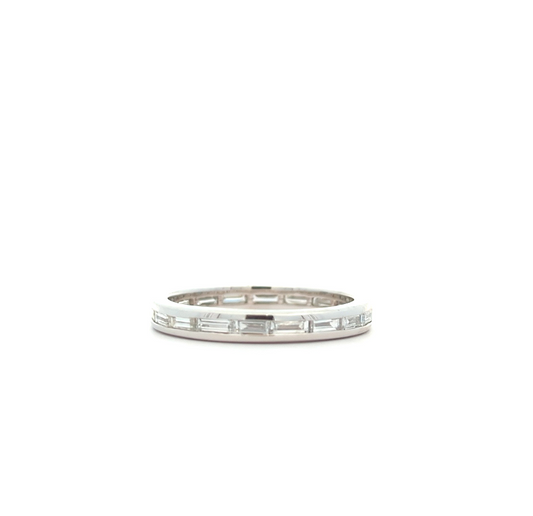 14KT White Gold 0.75ctw Diamond Estate Eternity Band size 6.75