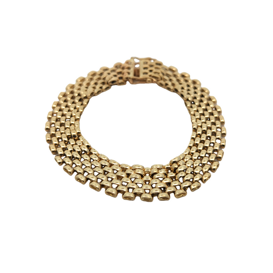 14KT Yellow Gold 7.5" Oval Style Link Estate Bracelet