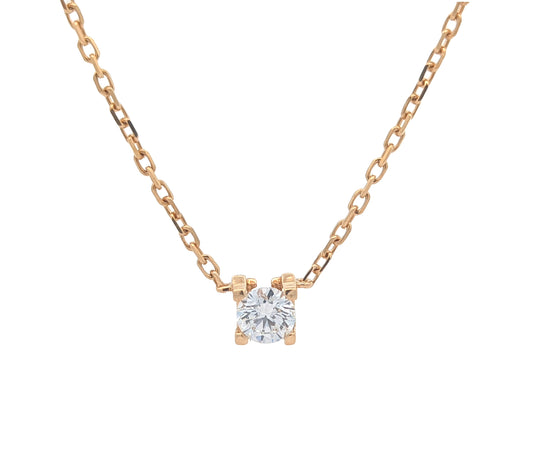 18KT Yellow Gold Authentic "Cartier" 0.31ctw Diamond 17" Estate Necklace