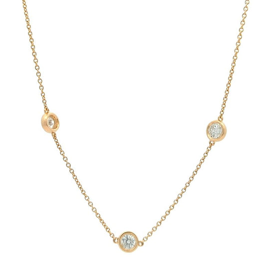 18KT Yellow Gold 4.01ctw Diamond 36" Diamond by the Yard Estate Necklace