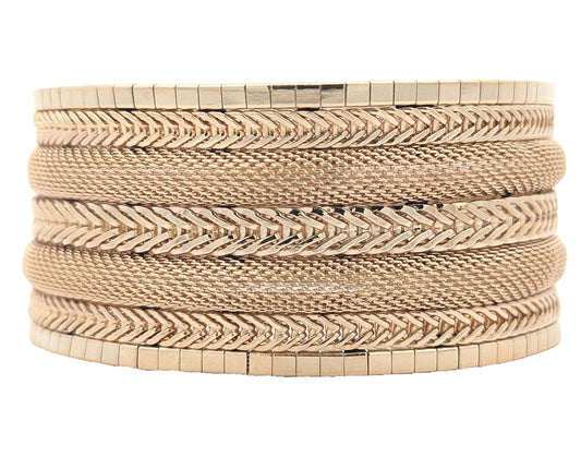 14KT Yellow Gold 7.5" 29mm Wide Estate Bracelet
