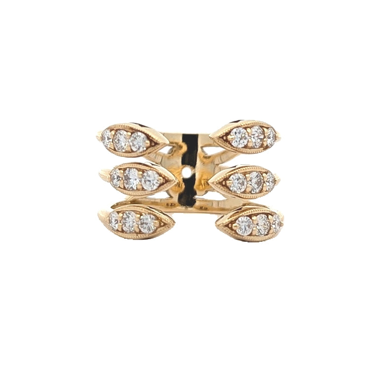 18KT Yellow Gold Diamond "Tacori" Estate Triple Ring