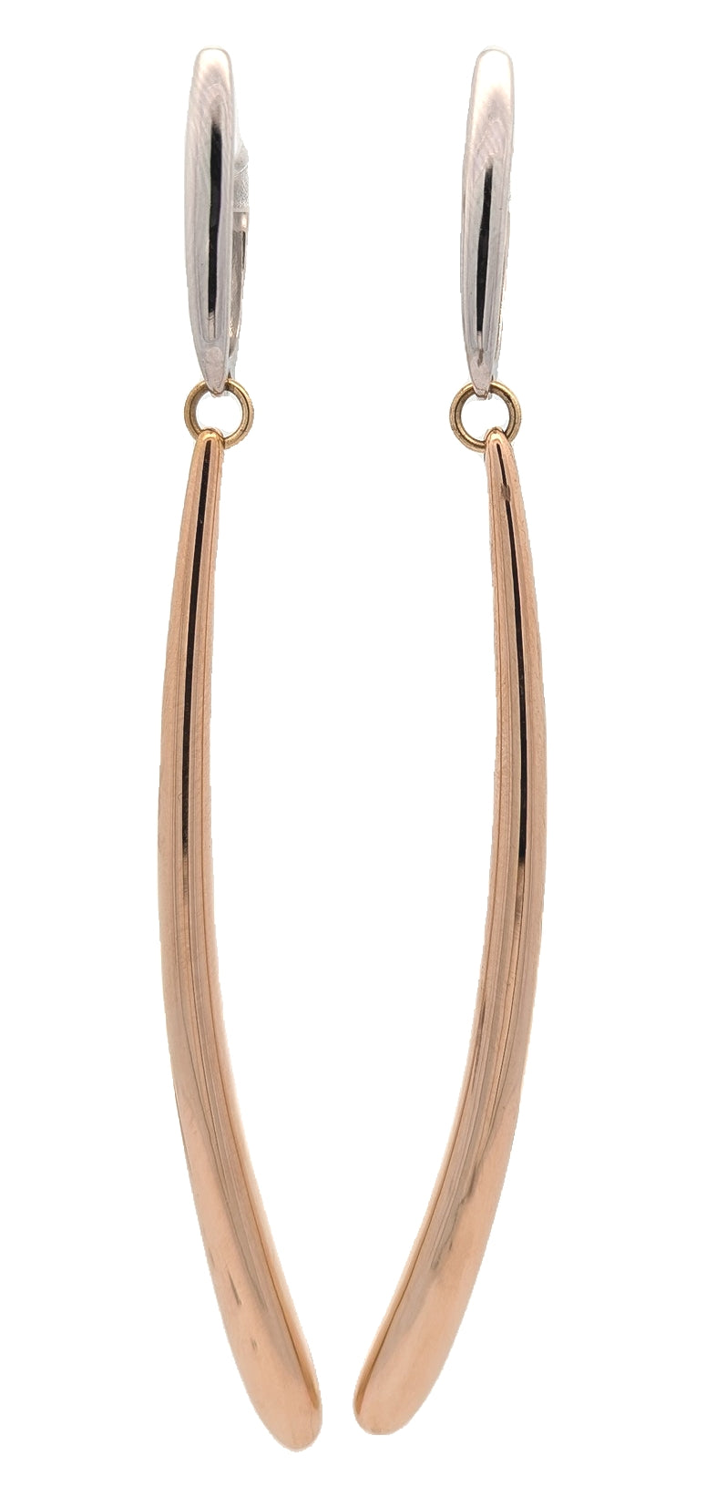 18KT Yellow and White Gold Estate Drop Earrings