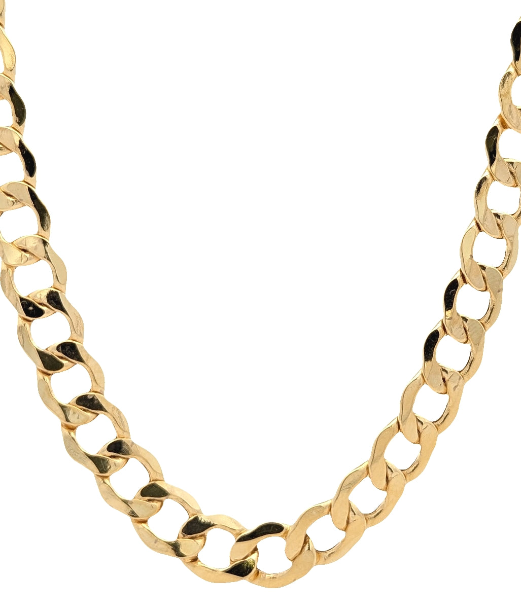 14KT Yellow Gold Hollow 28" Estate Curb Chain