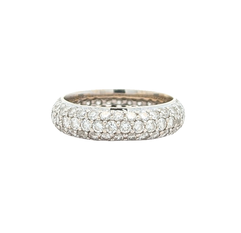 18KT White Gold 2.80ctw Diamond Estate Band size 7.25