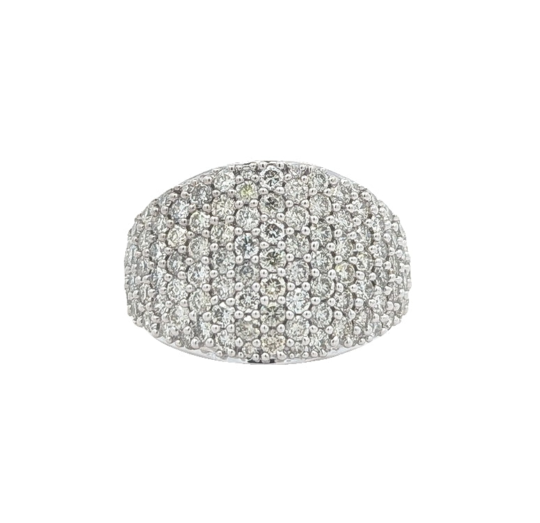 10KT White Gold 1.75ctw Diamond Estate Ring size 6.75