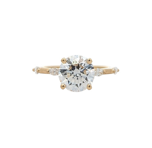 18KT Yellow Gold 2.51ctw Lab Grown Diamond Engagement Ring size 6.5