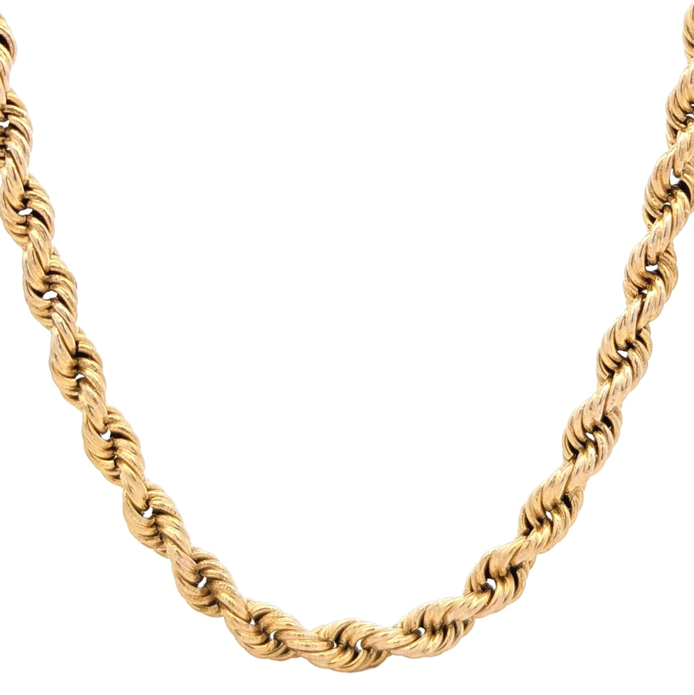 14KT Yellow Gold 26 Estate Rope Chain
