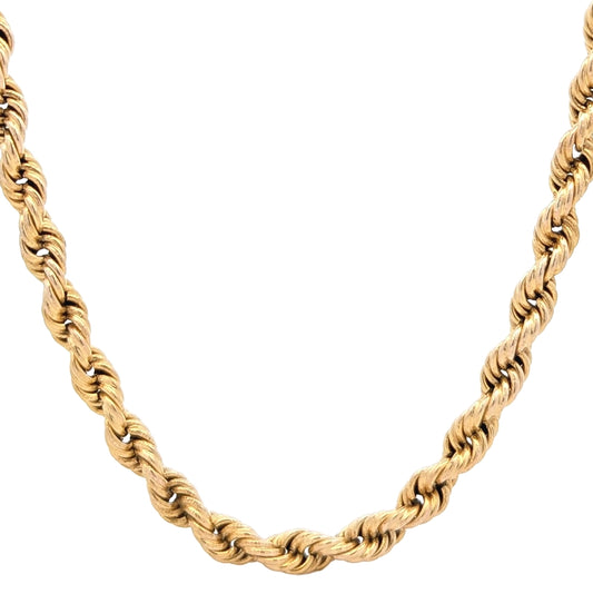 14KT Yellow Gold 26 Estate Rope Chain