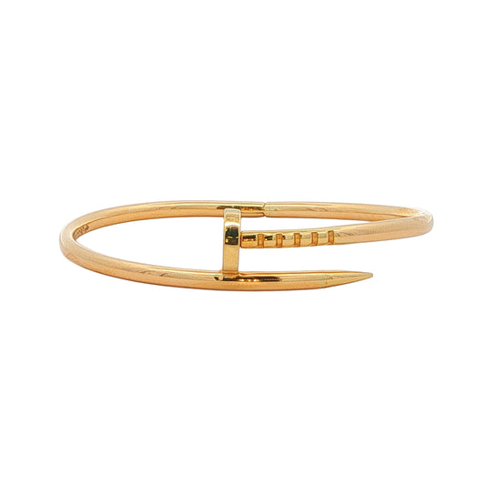 18K Yellow Gold "Cartier" Inspired Nail Bracelet