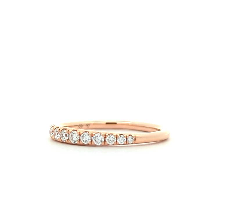 18KT Rose Gold 0.28ctw Diamond Band size 6.75