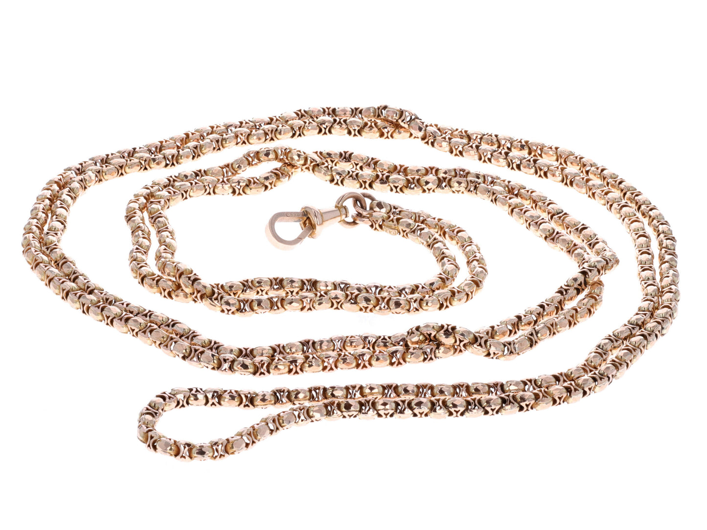 14KT Yellow Gold Antique Estate Pocket Watch Chain
