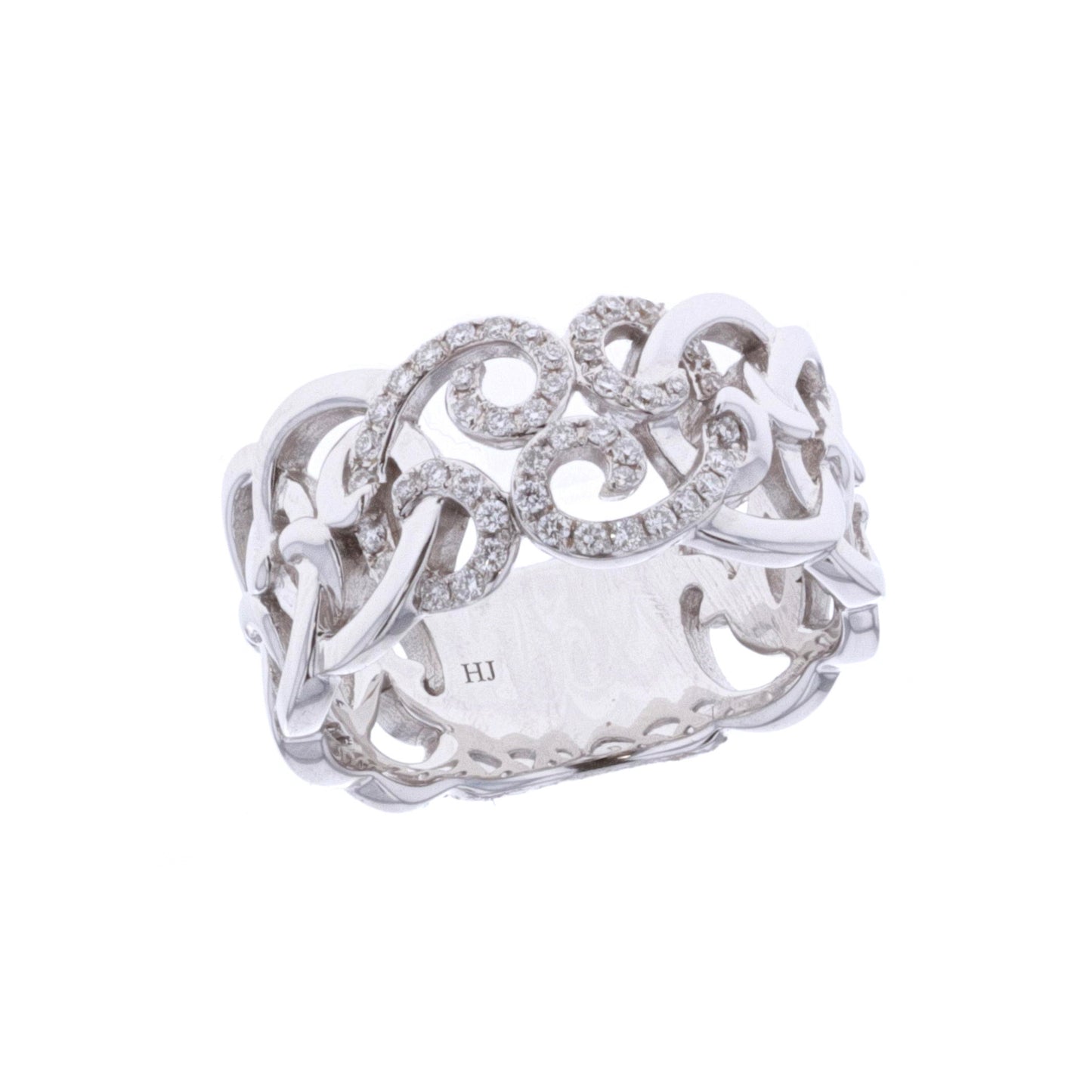 18KT White Gold 0.21ctw Diamond Fashion Ring Size 7