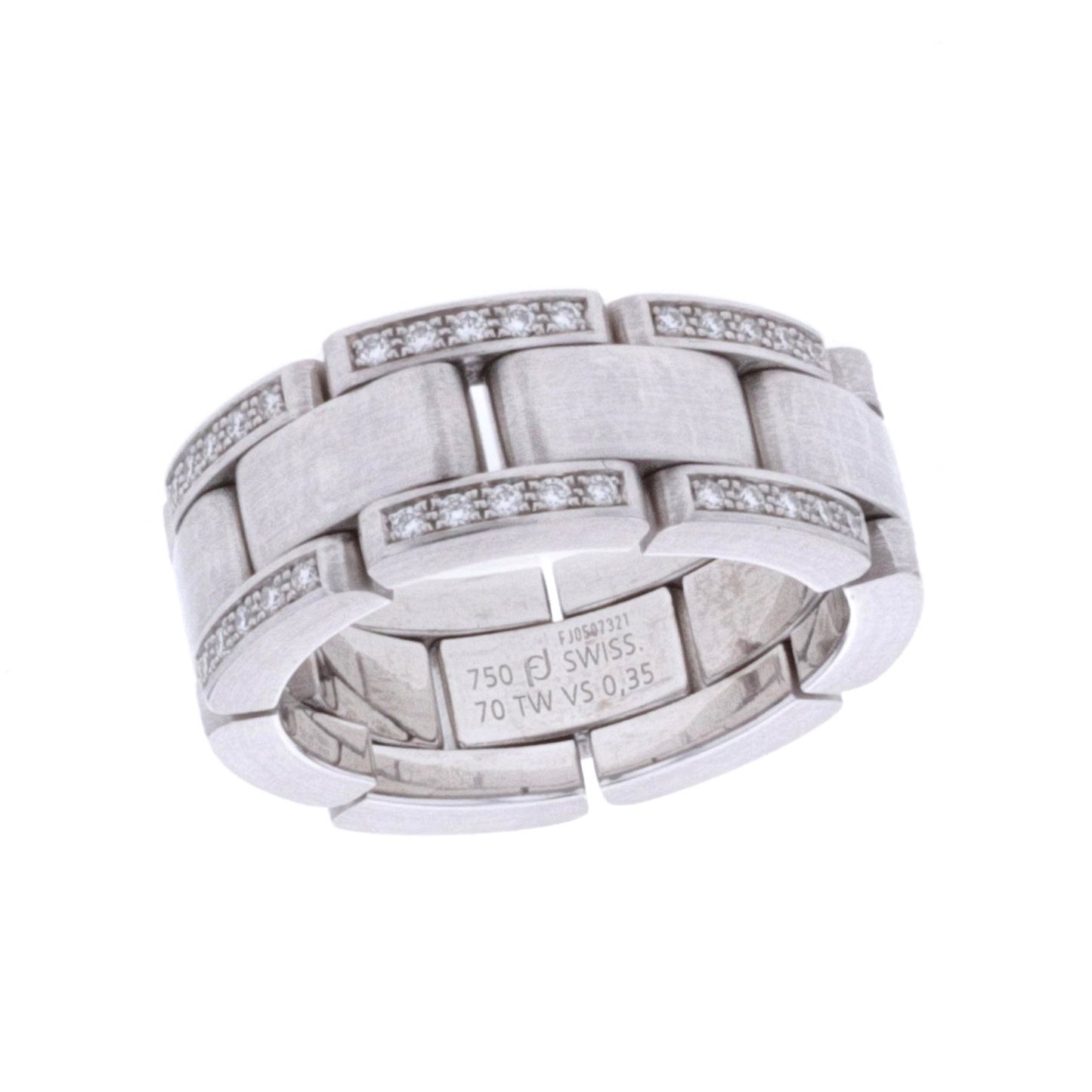 18KT White Gold 0.35ctw Diamond Estate Band size 8.5