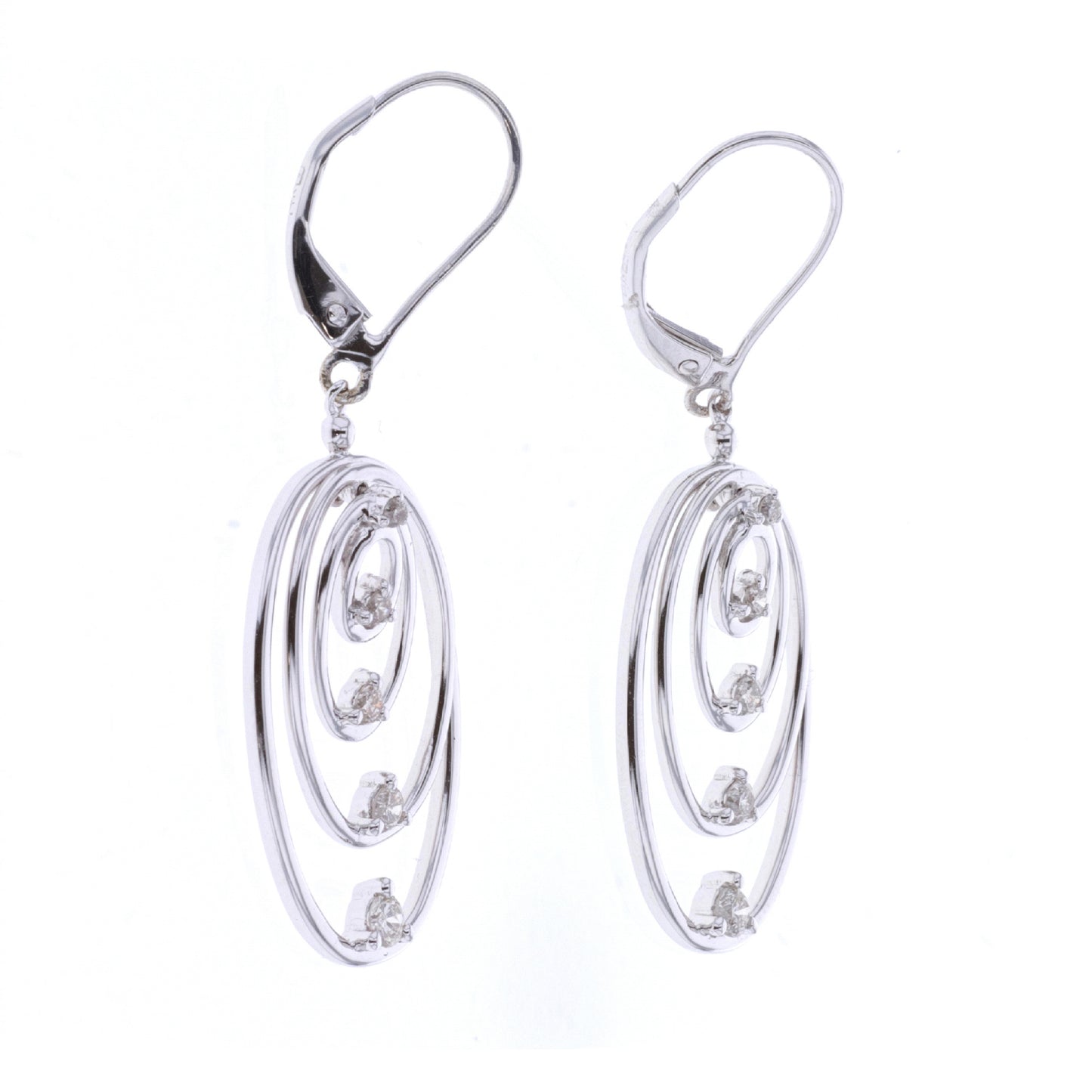 14KT Diamond Dangle Earrings