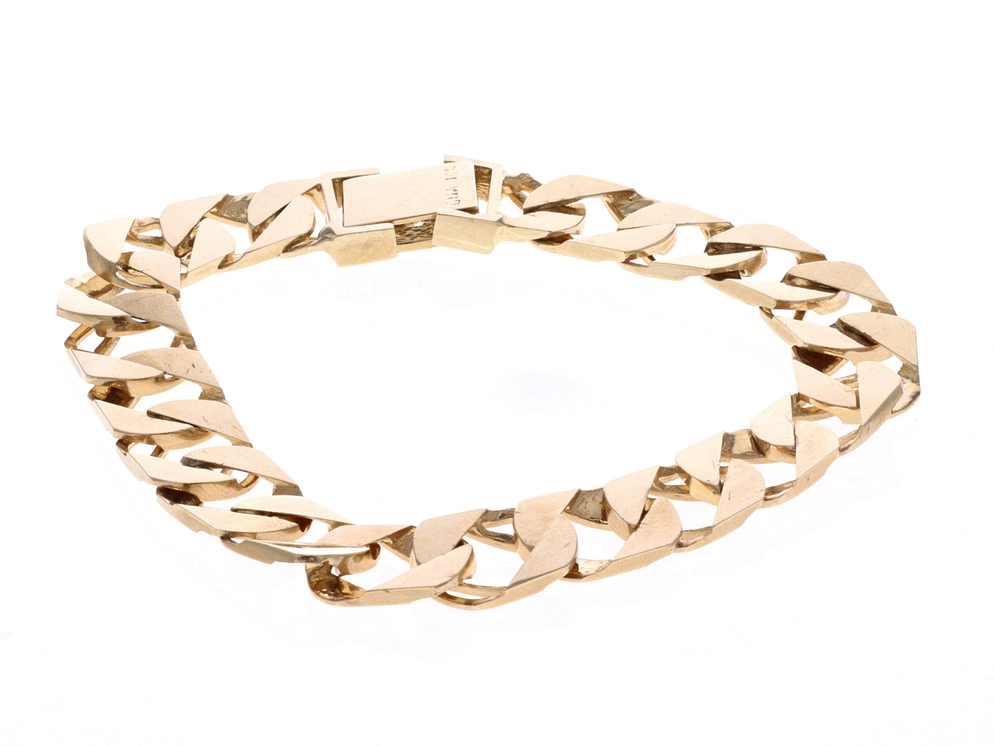 10KT Yellow Gold 8.5" Curb Link Bracelet