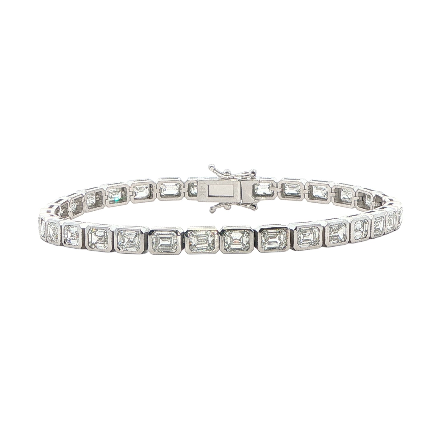 14KT White Gold 9.40ctw Lab Grown Diamond Tennis Bracelet