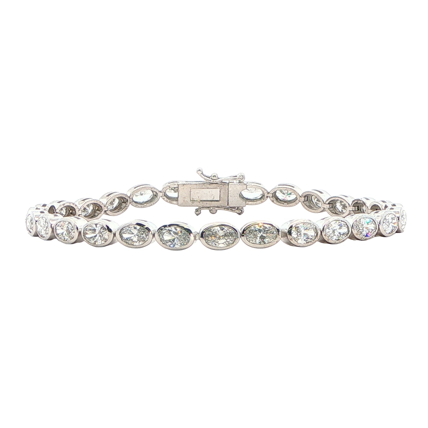 14KT White Gold 6.15ctw Lab Grown Diamond Tennis Bracelet