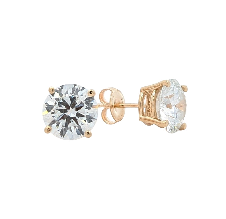 14KT Yellow Gold 5.50ctw Lab Grown Diamond Stud Earrings