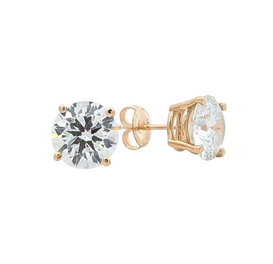 14KT Yellow Gold 5.50ctw Lab Grown Diamond Stud Earrings