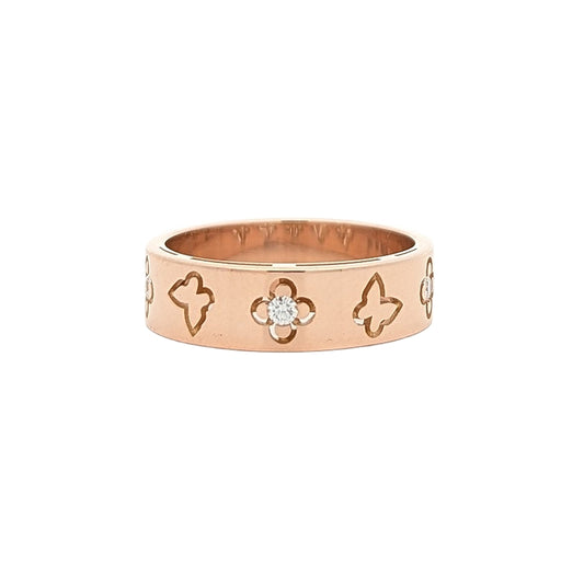 18KT Rose Gold Diamond Estate Ring