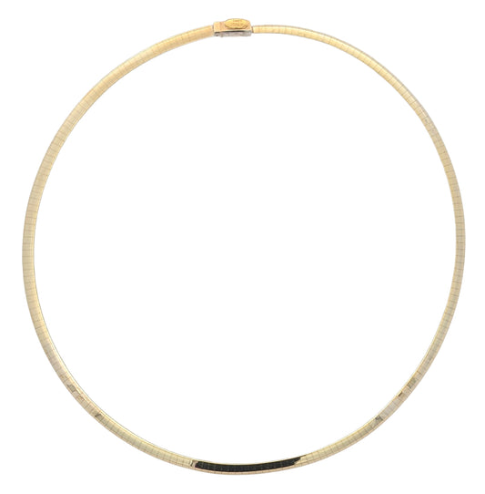 14KT Yellow and White Gold Estate Omega Chain
