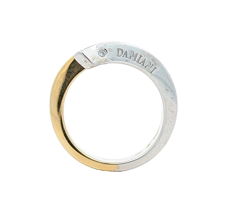 18KT Yellow and White Gold 0.01ctw Diamond Designer Estate Ring