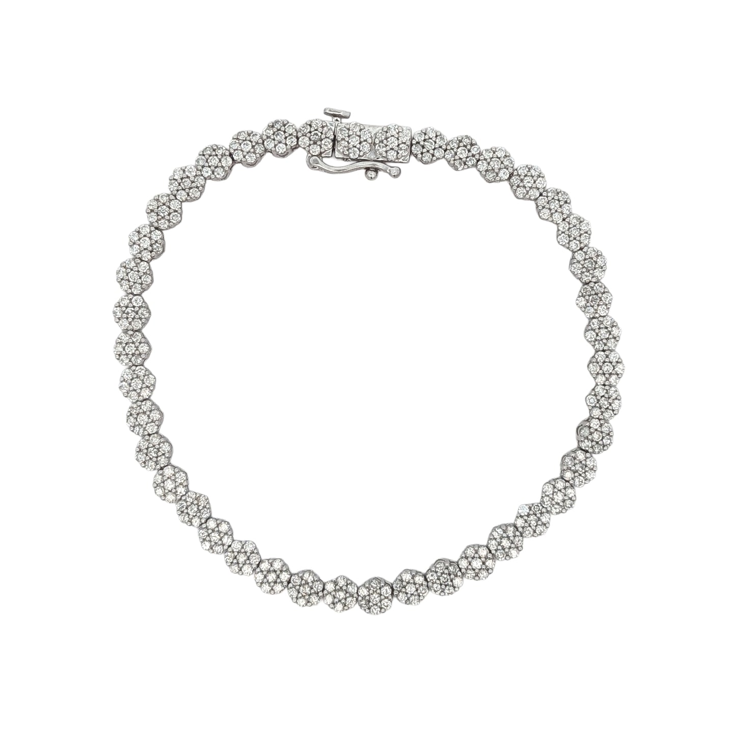 10KT White Gold 0.75ctw Diamond 7.5 Estate Bracelet