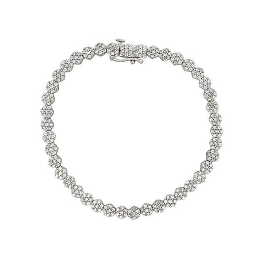 10KT White Gold 0.75ctw Diamond 7.5 Estate Bracelet