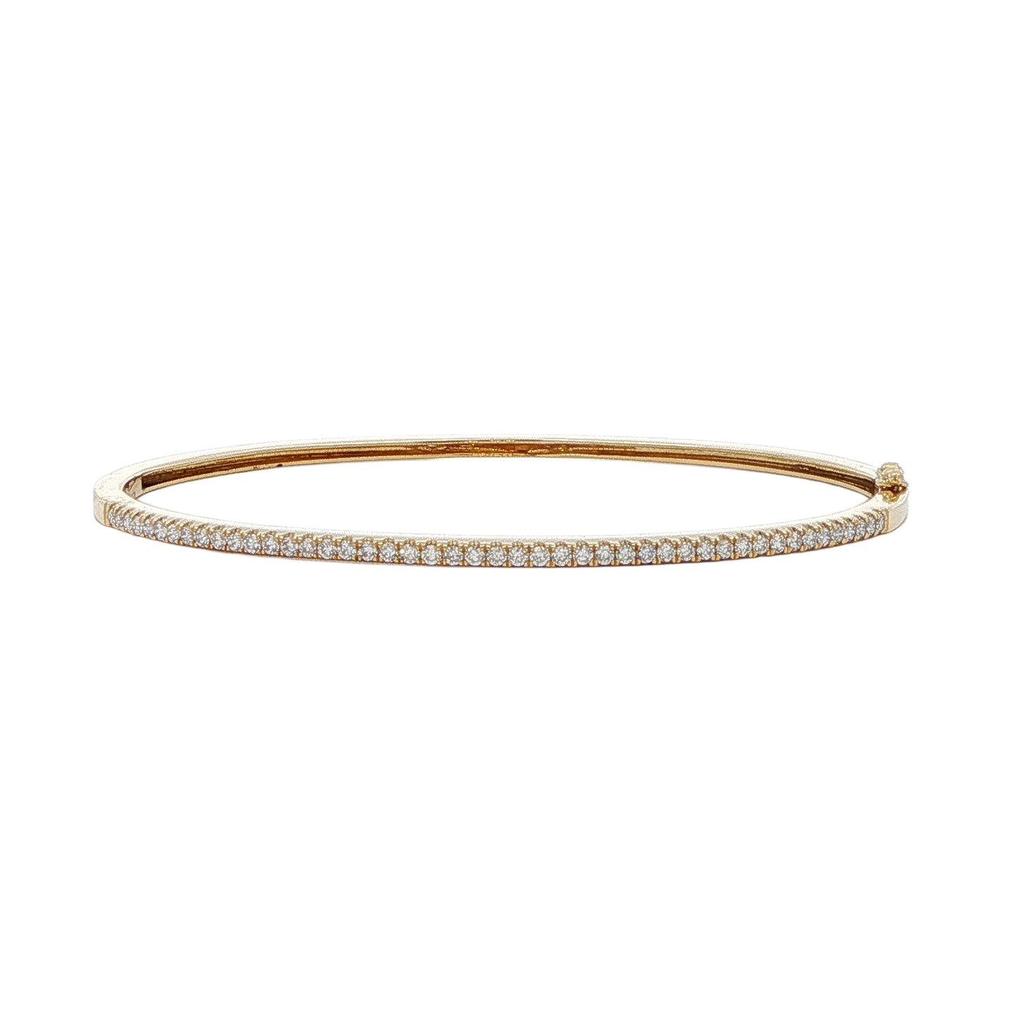 18KT Yellow Gold 0.50ctw Diamond Estate Hinged Bangle