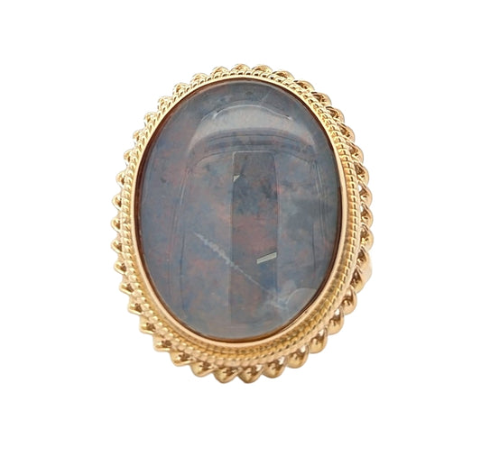 14KT Yellow Gold Opal Estate Ring size 6.75