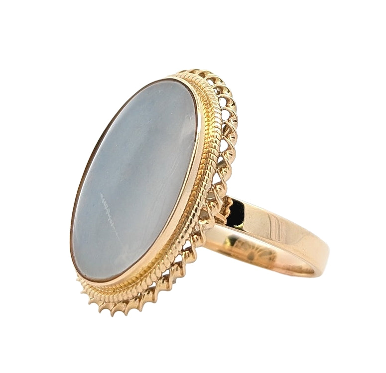 14KT Yellow Gold Opal Estate Ring size 6.75