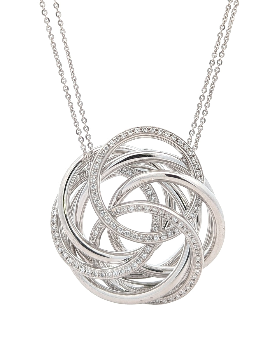 18KT White Gold 0.60ctw Diamond Estate Necklace