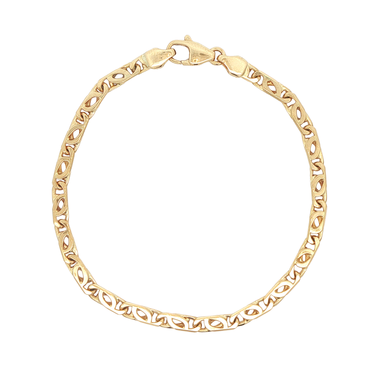 18K Yellow Gold 8 Mariner Link Bracelet"