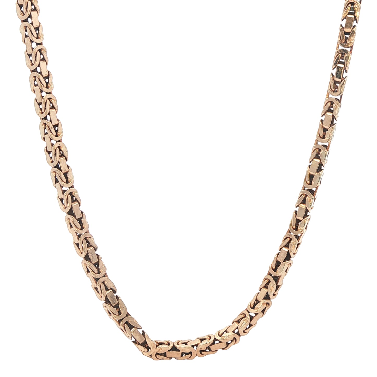 10K Yellow Gold 3mm Byzantine 28 Estate Chain