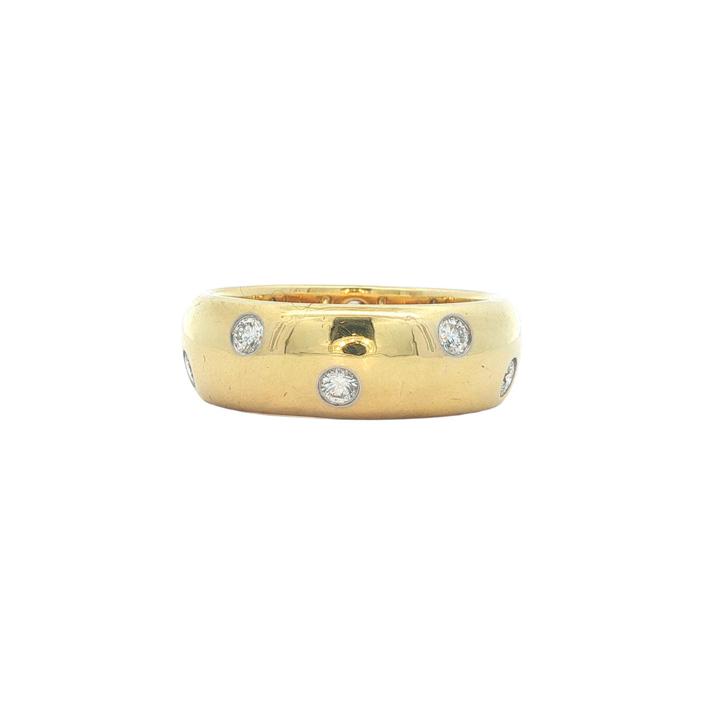 18KT Yellow Gold Diamond Band Trademark "TIFFANY & CO."