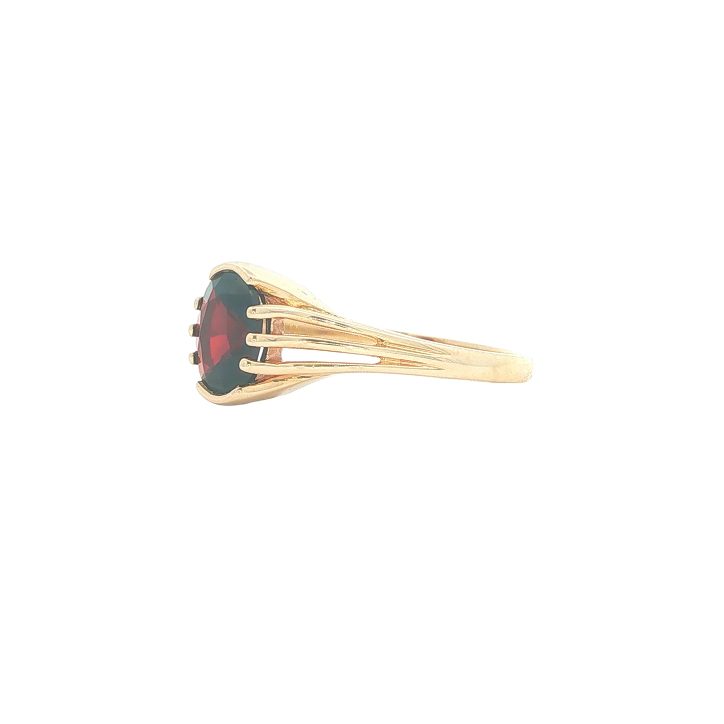10K Yellow Gold Garnet Estate Ring size 8