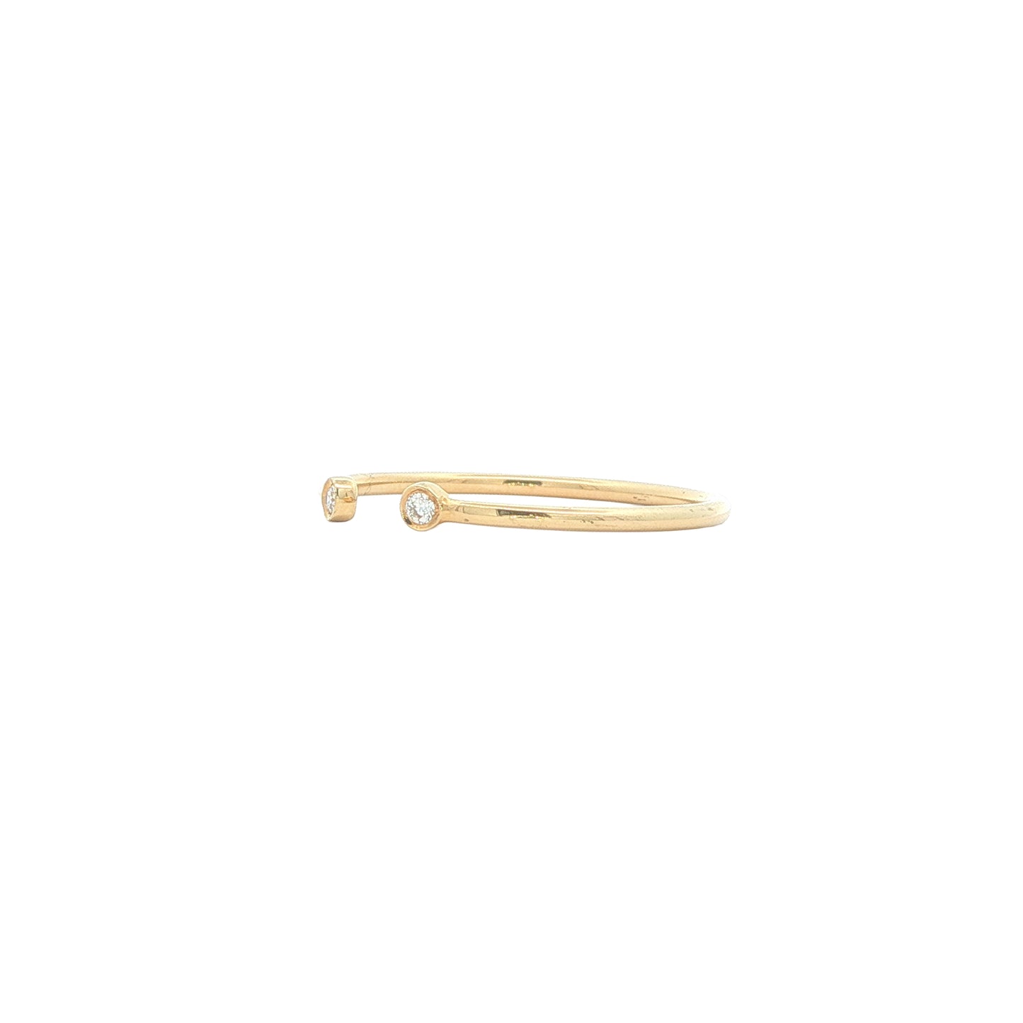 14KT Yellow Gold Open Diamond Estate Ring size 8