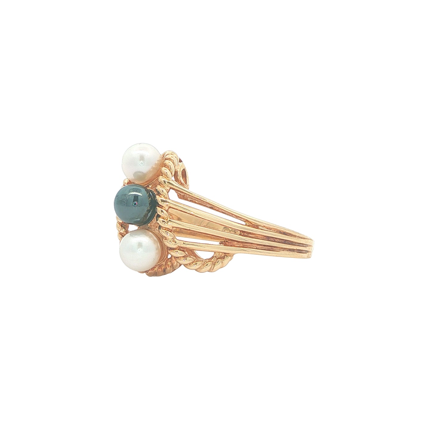 10K Yellow Gold Pearl Estate Ring size 7