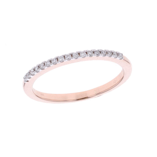 14KT Rose Gold 0.11ctw Diamond Estate Band Size 7.5