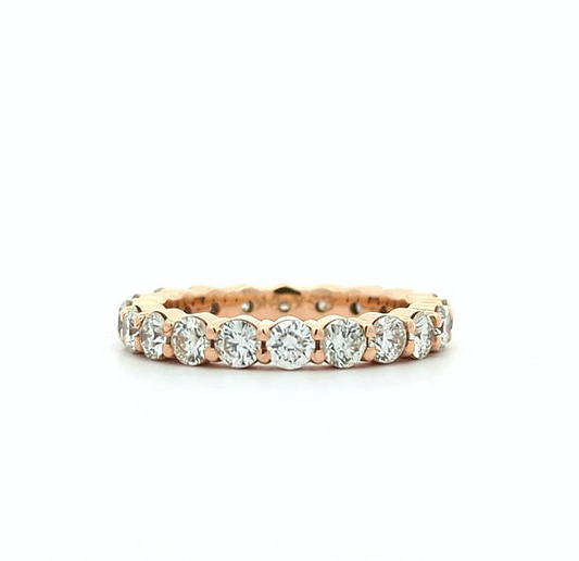 14KT Rose Gold 2.51ctw Diamond Estate Eternity Band Size 6.75