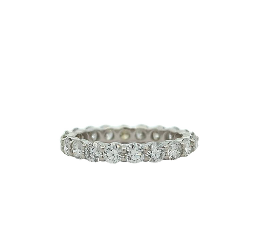 18KT White Gold 2.25ctw Diamond Estate Eternity Band Size 6.5