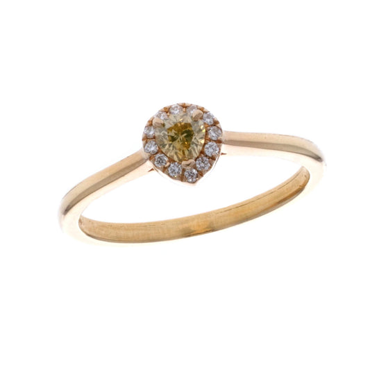 18KT Yellow Gold 0.26ctw Diamond Ring Size 6